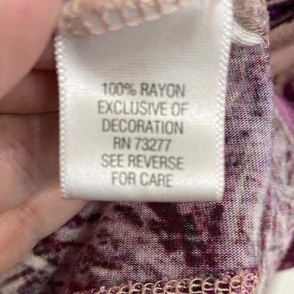 Apt 9 Women Sz Large Purple Pink Scoop Neck Short Sleeve Ruched Knit Midi Dress - Picture 12 of 13